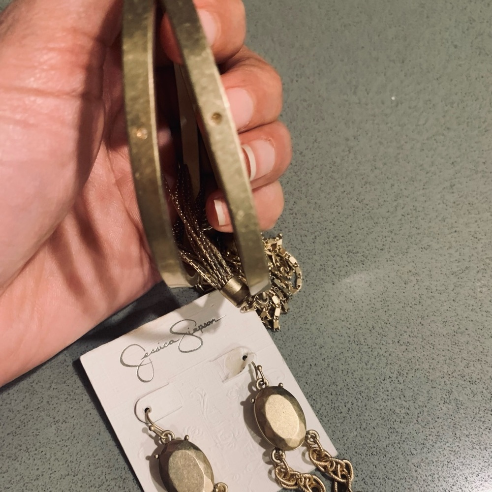 Jessica Simpson bracelet and earrings